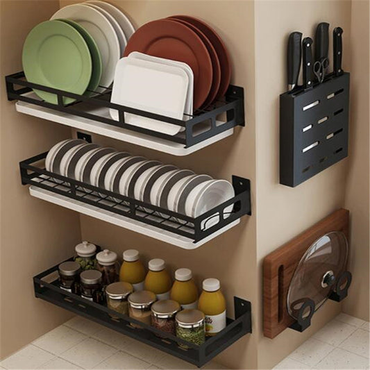 Multifunctional Kitchen Dish Rack – Space-Saving Organizer for Dishes & Utensils