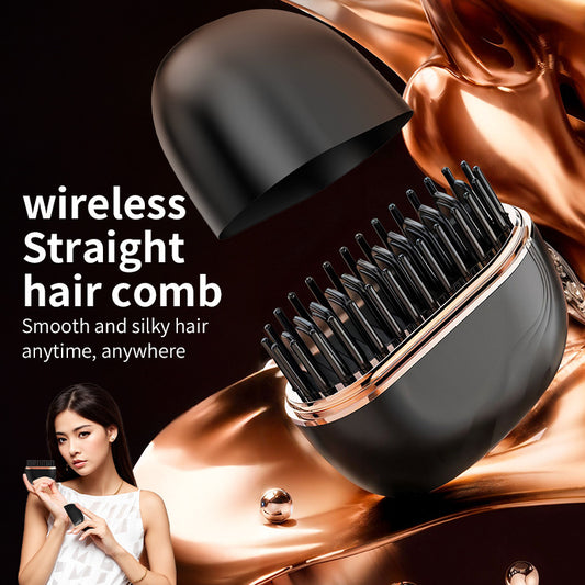 Wireless Mini Hair Straightener Comb – Salon Results Anywhere