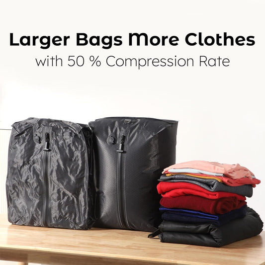 Vacuum Compression Storage Bag – Save 80% Luggage Space for Travel