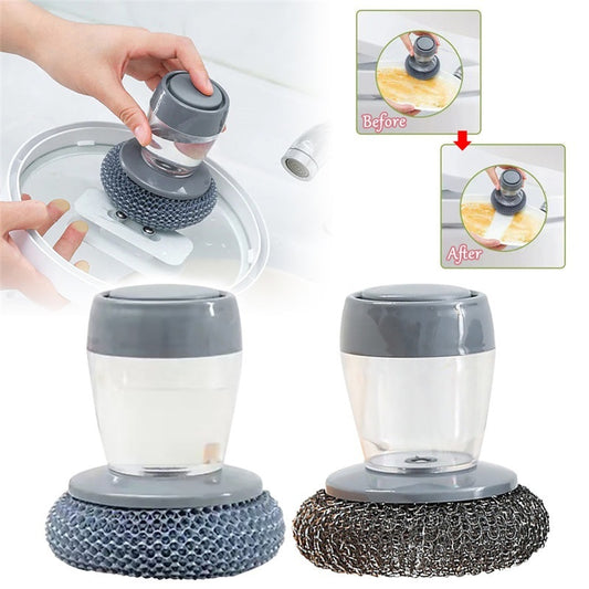 Soap Dispensing Dish Brush – One-Push Cleaning for Effortless Dishwashing