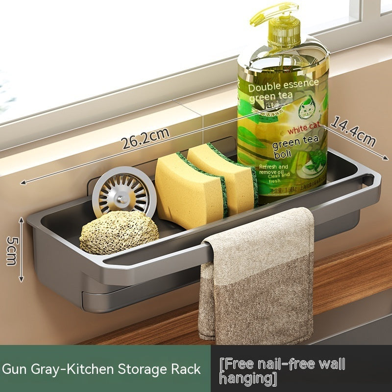 Kitchen Sink Drain Rack – Smart Organizer for Sponges & Dishcloths