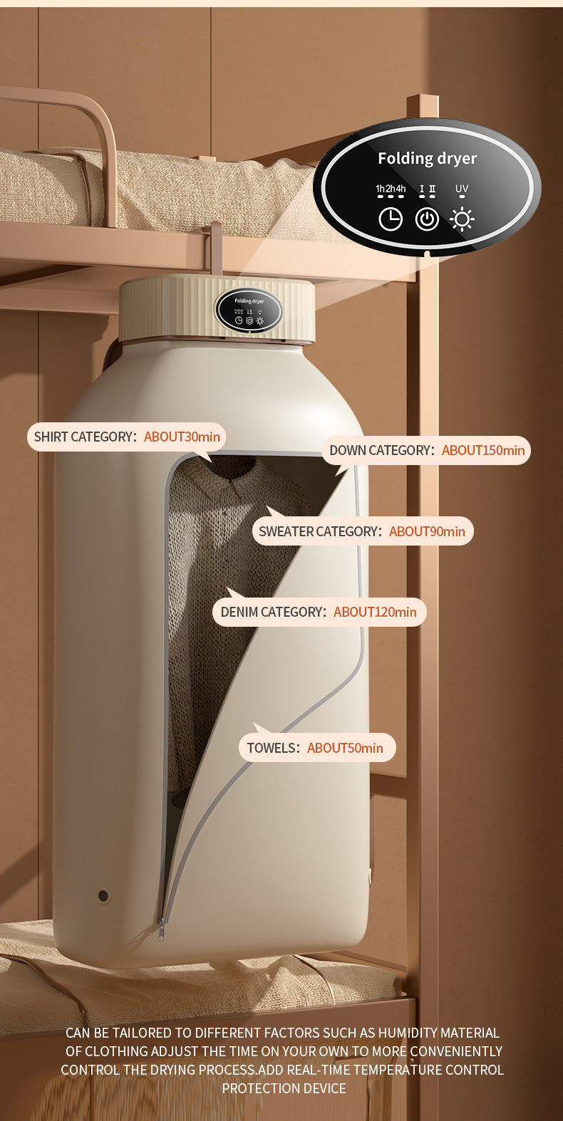 Mini Portable Clothes Dryer – Foldable Fast-Drying Solution for Small Spaces