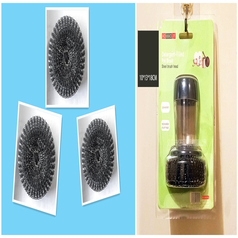 Soap Dispensing Dish Brush – One-Push Cleaning for Effortless Dishwashing