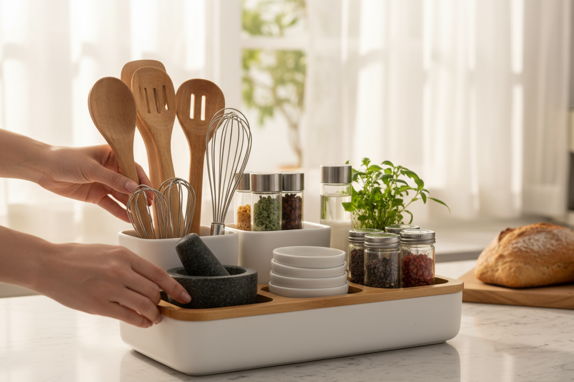 Bir ürünün kullanım anı,.
Örnek: mutfakta tezgâha yerleştirilen organizer, elde tutulan saklama kabı, hayati kolaylastiran.