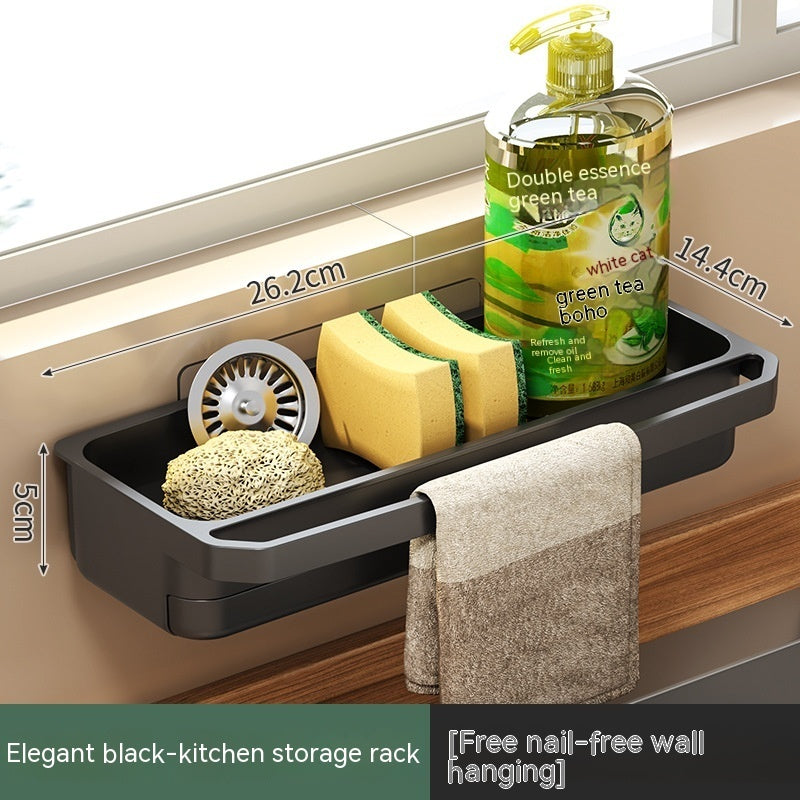 Kitchen Sink Drain Rack – Smart Organizer for Sponges & Dishcloths